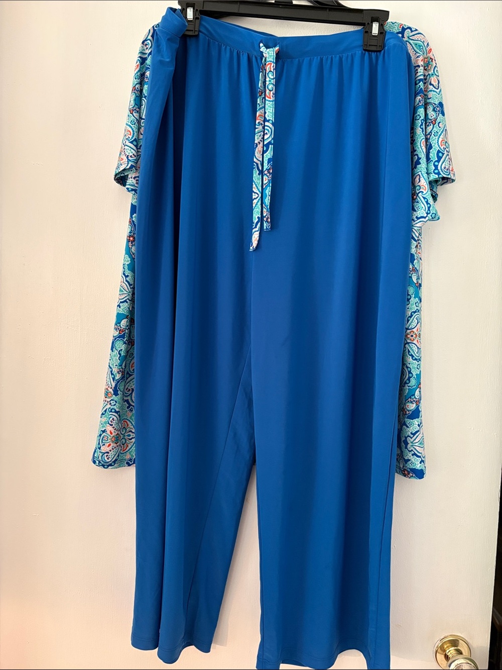 Blue Silky Soft Women’s Short Sleeve PJ Set- Nottibianche NWOT - Picture 5 of 10